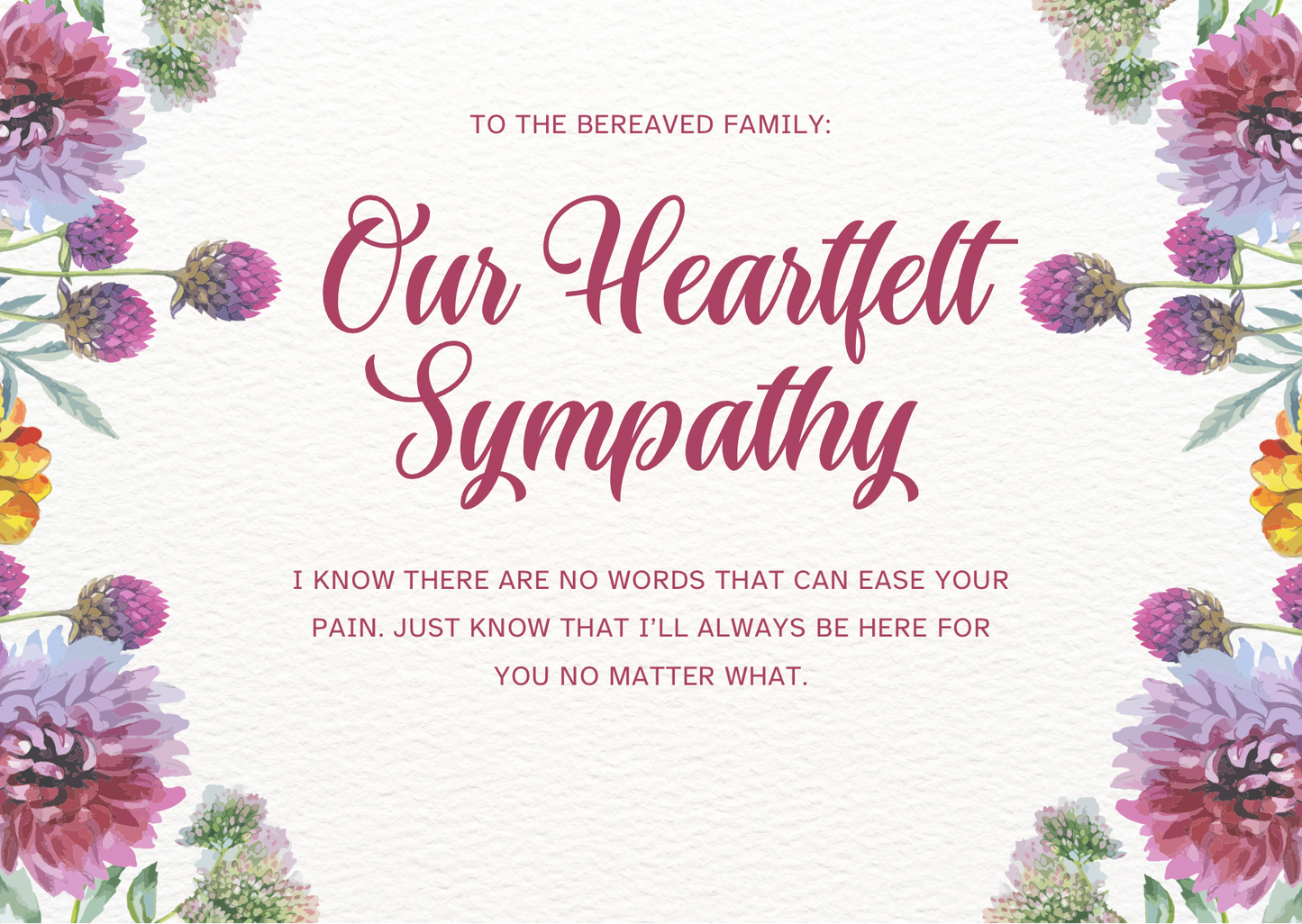 Condolences eCard & Instant win!