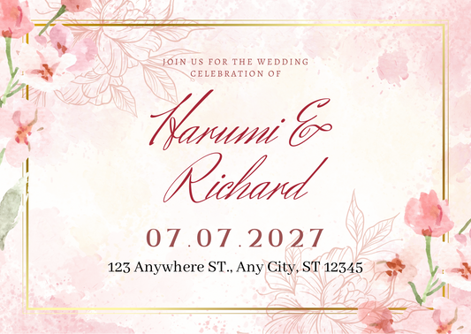 Wedding invitations eCard! Customisation & Instant win!